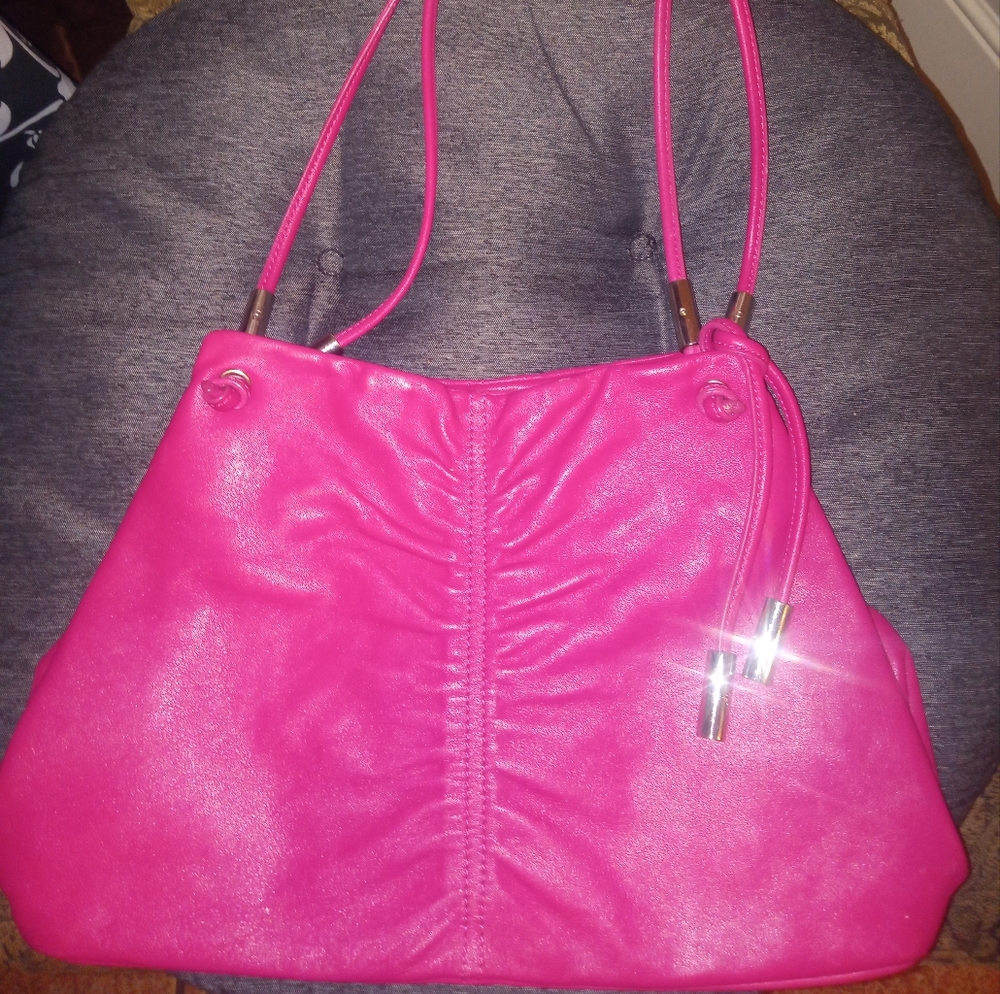 ๐Barbie Pink Etienne Aigner Leather bag with shiny silver hardware Aigner Design - Picture 8 of 8